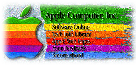 A screenshot of the Apple homepage as seen in the 90s